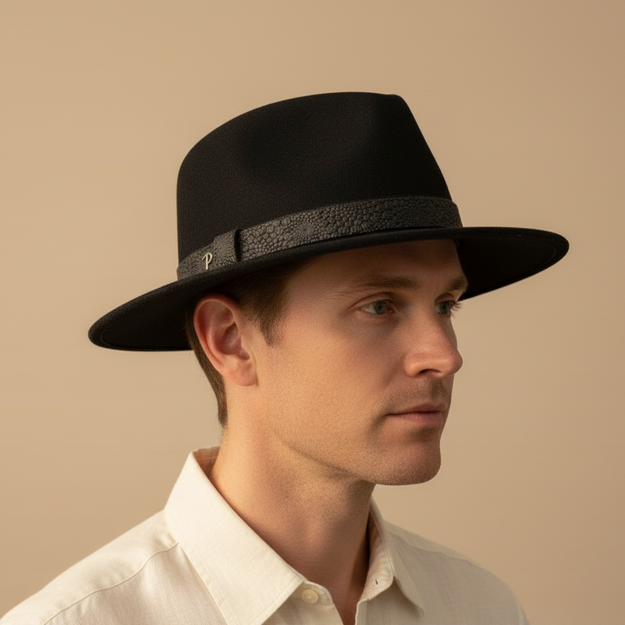 Sombrero Traveller con cinta de cuero  | Panizza