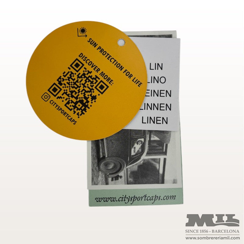 Aere Herringbone Linen Cap | City