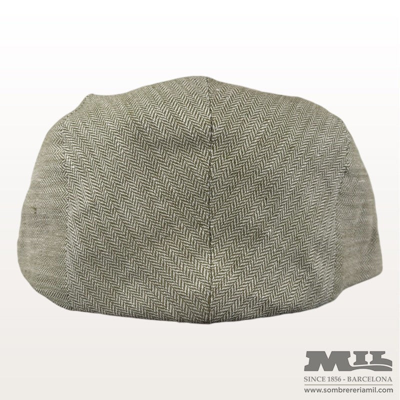 Aere Herringbone Linen Cap | City