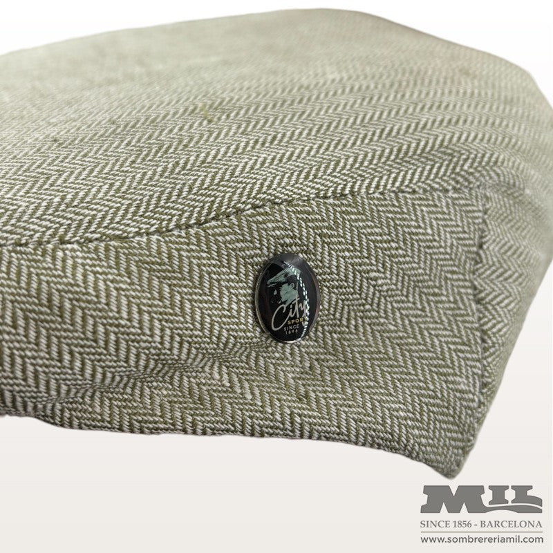 Aere Herringbone Linen Cap | City