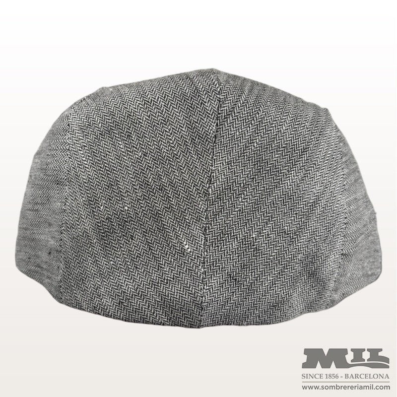 Aere Herringbone Linen Cap | City