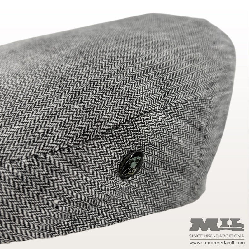 Aere Herringbone Linen Cap | City