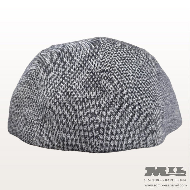 Aere Herringbone Linen Cap | City