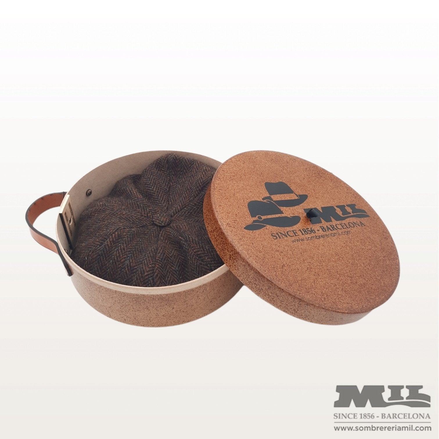 Travel hat box for caps 25x10cm