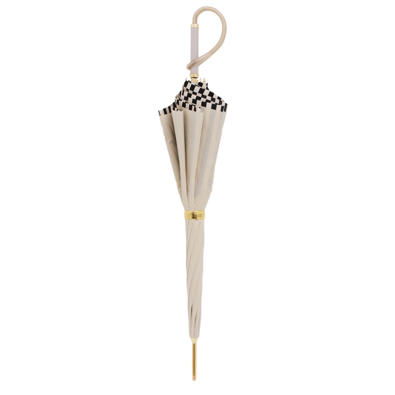 Ivory Umbrella with Black Stripes | Pasotti