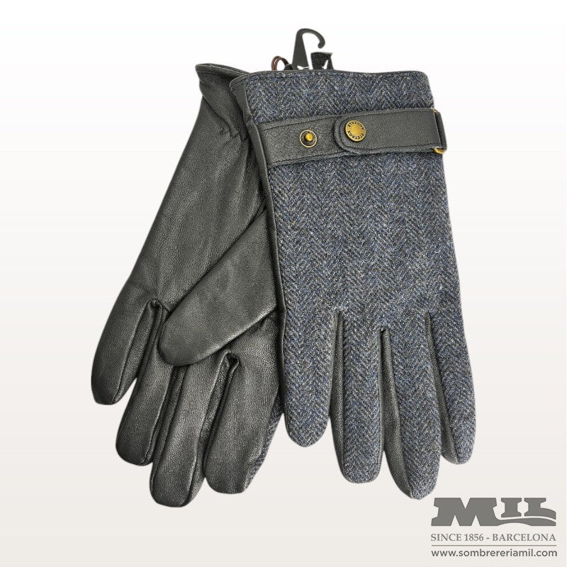 Stetson Navy Blue Leather Gloves