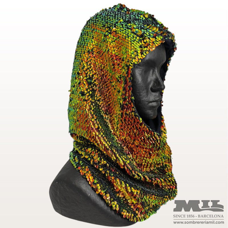 Multicolor Scarf Hood Thousand