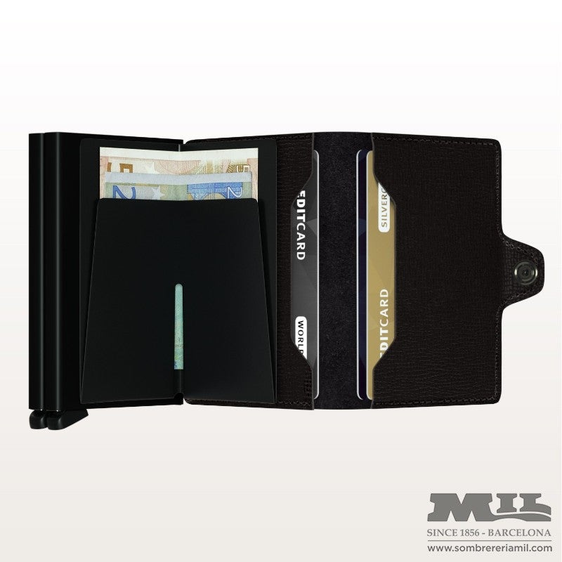 Tarjetero doble Crisple Black | Secrid