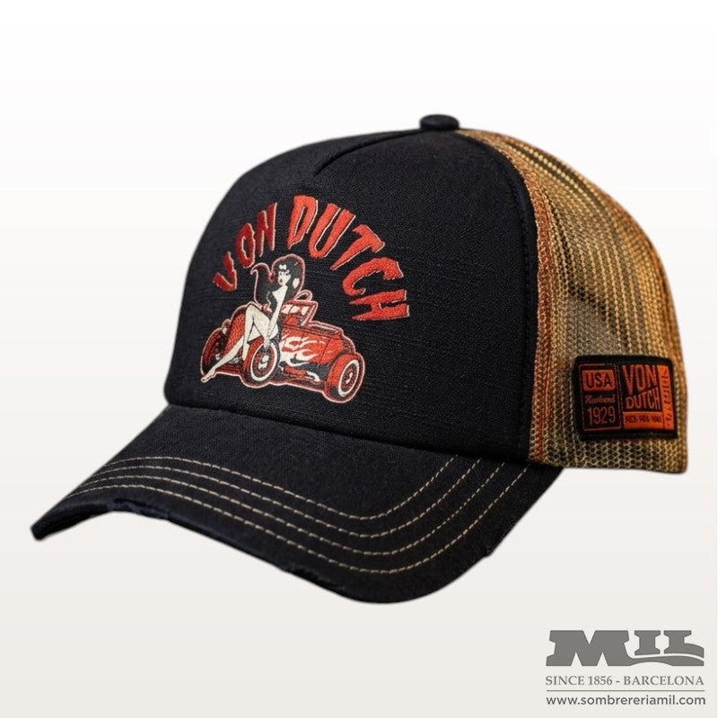 Gorra Trucker Retro Flame & Pin-Up | Von dutch