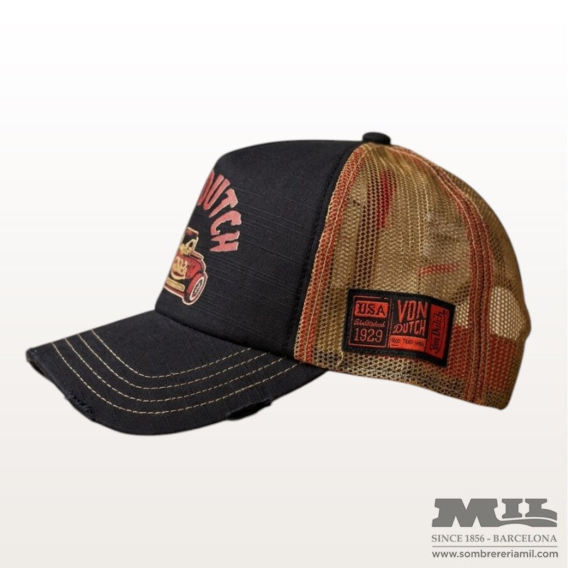 Retro Flame & Pin-Up Trucker Hat | Von Dutch
