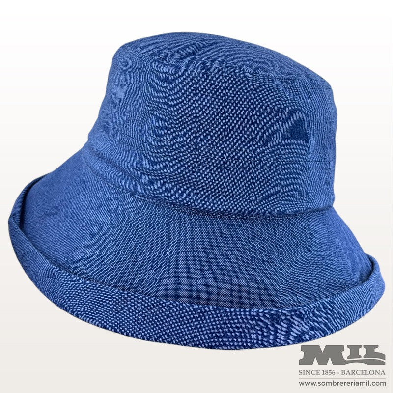 Wide Brim Chambray Cloche | Seeberger