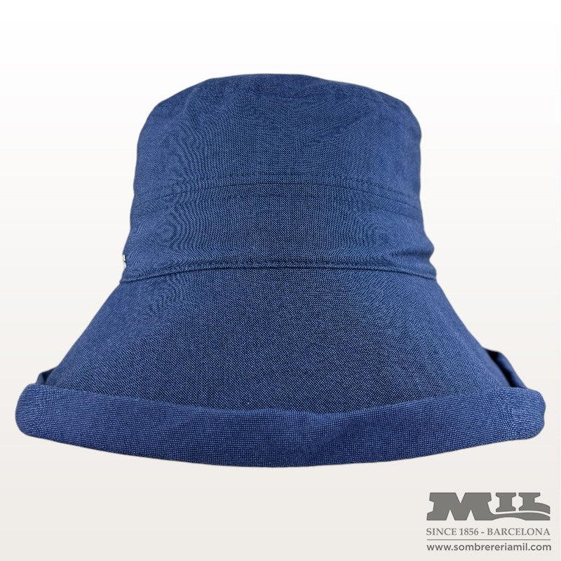 Wide Brim Chambray Cloche | Seeberger