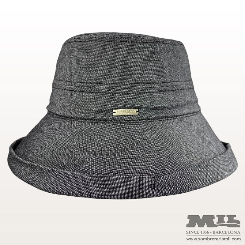 Wide Brim Chambray Cloche | Seeberger