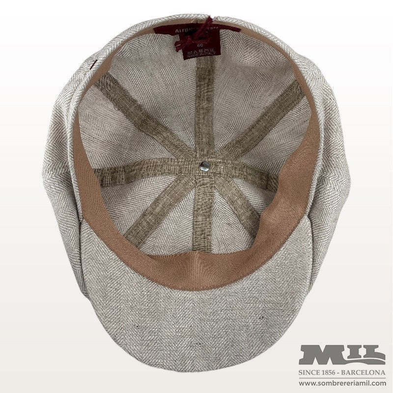 Irish Flat Cap Kyoto Linen | Alfonso d'Este