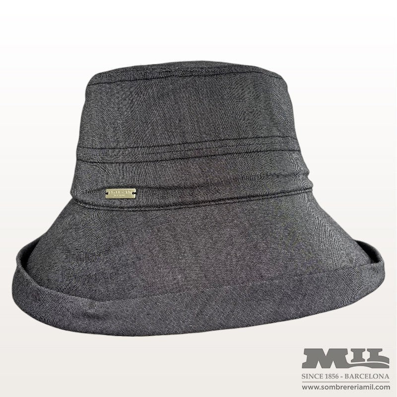 Wide Brim Chambray Cloche | Seeberger