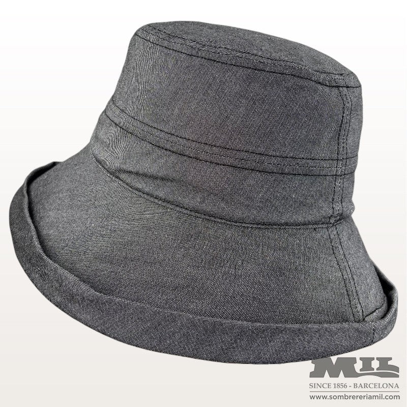 Wide Brim Chambray Cloche | Seeberger
