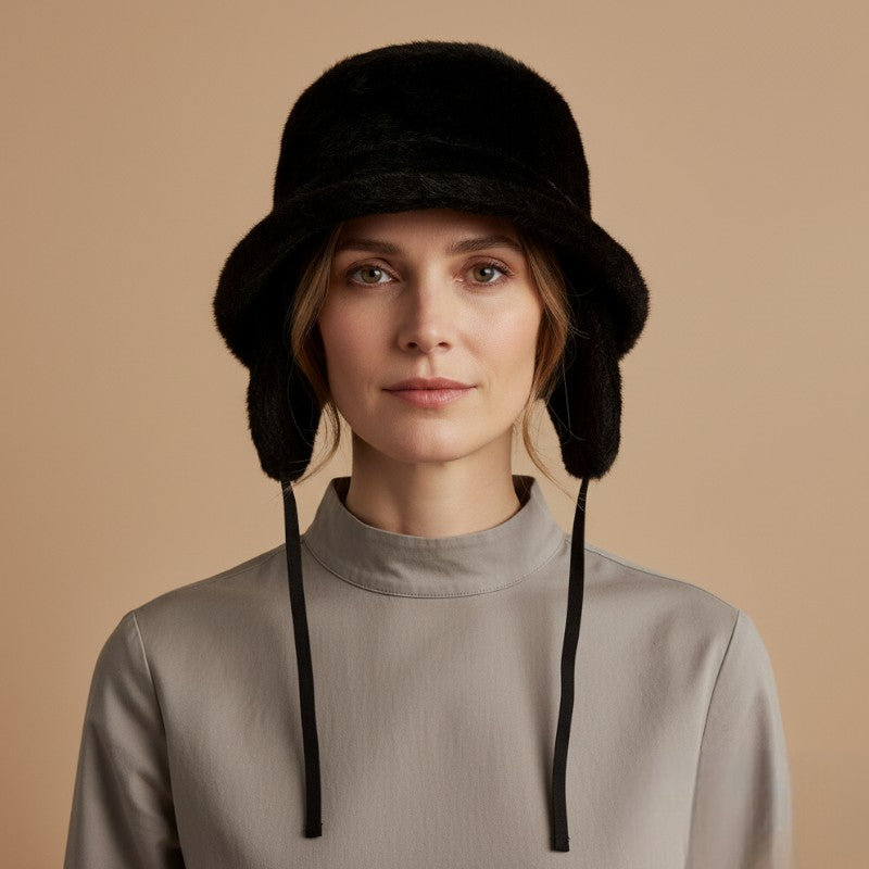 Fake Fur Bucket Hat with Earflaps | Seeberger