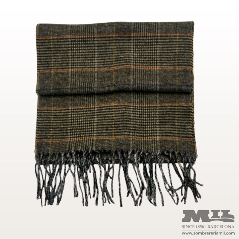 Bufanda de Cuadros con Flecos | Santacana