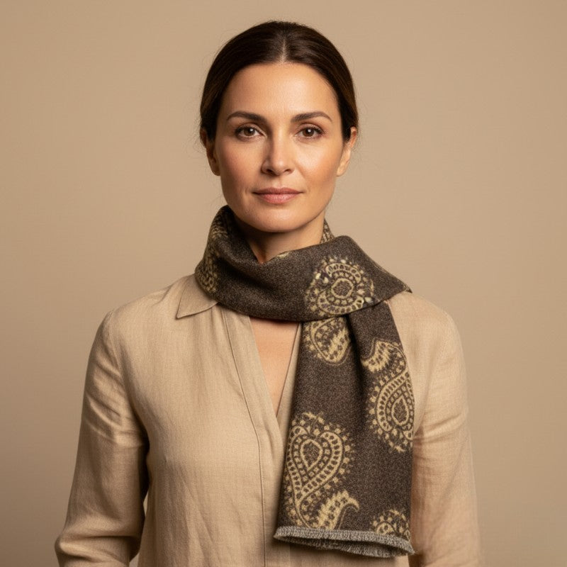 Paisley Wool Scarf | Gierremilano