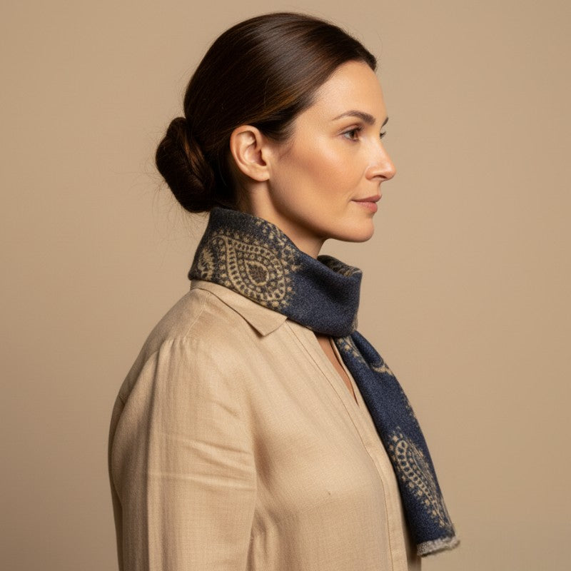 Paisley Wool Scarf | Gierremilano