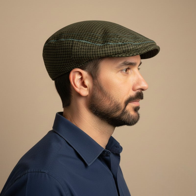 Houndstooth Flat Cap | Borsalino