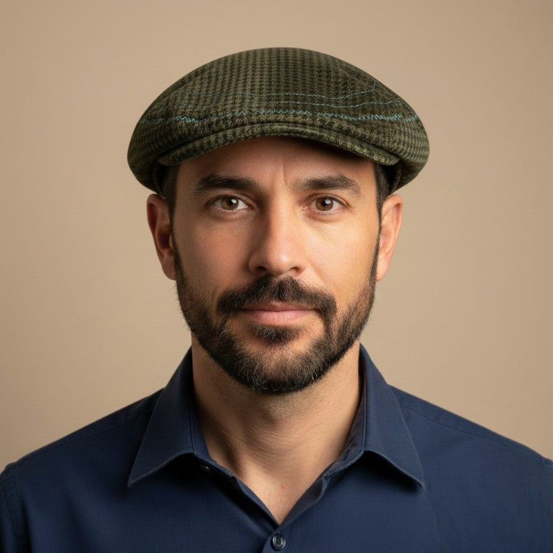 Houndstooth Flat Cap | Borsalino