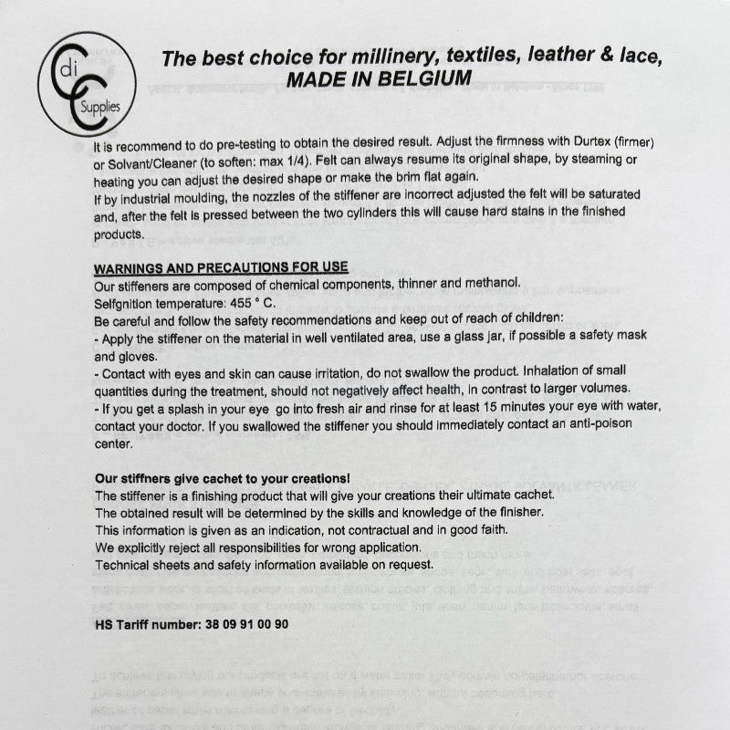 Textil Stiffener 1L Paille | Colours & Chemistry