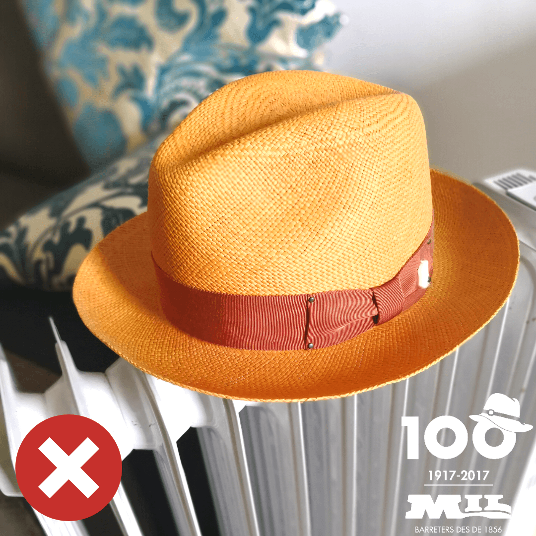 No pongas nunca tu sombrero en una fuente directa de calor
